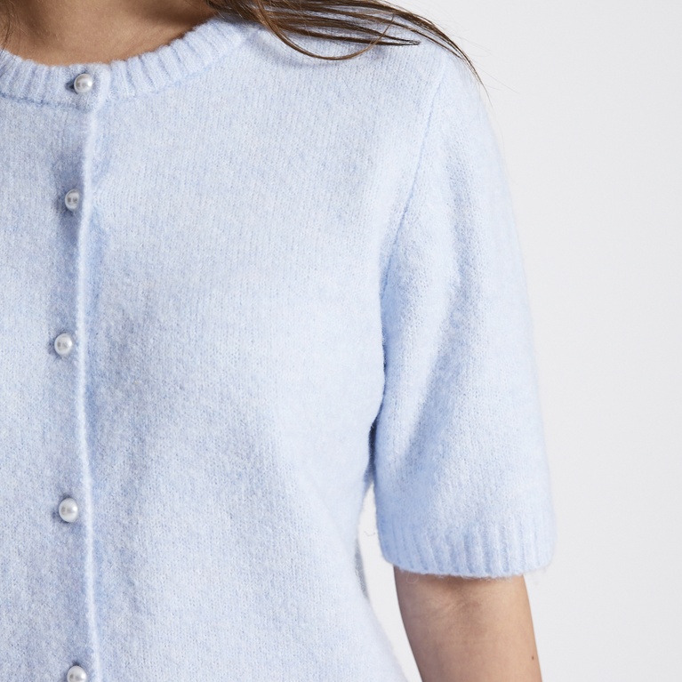 Basic short sleeve knit cardigan "Margot"